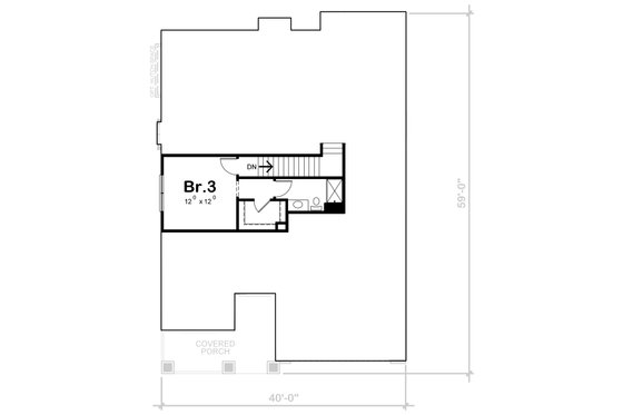 Floor Plan - Upper Floor for Cottage House Plan #20-2387 - 5 bed, 3.5 bath