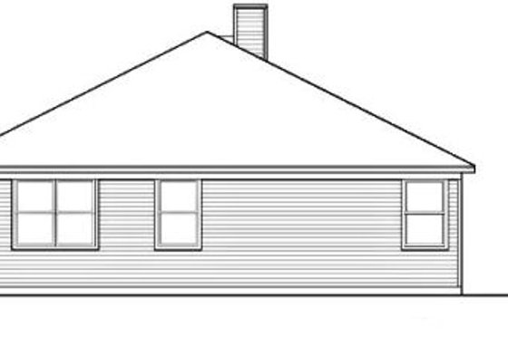 Exterior - Rear Elevation for Traditional House Plan #84-301 - 3 bed, 2 bath