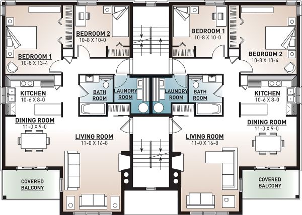 European Floor Plan - Upper Floor Plan #23-2050