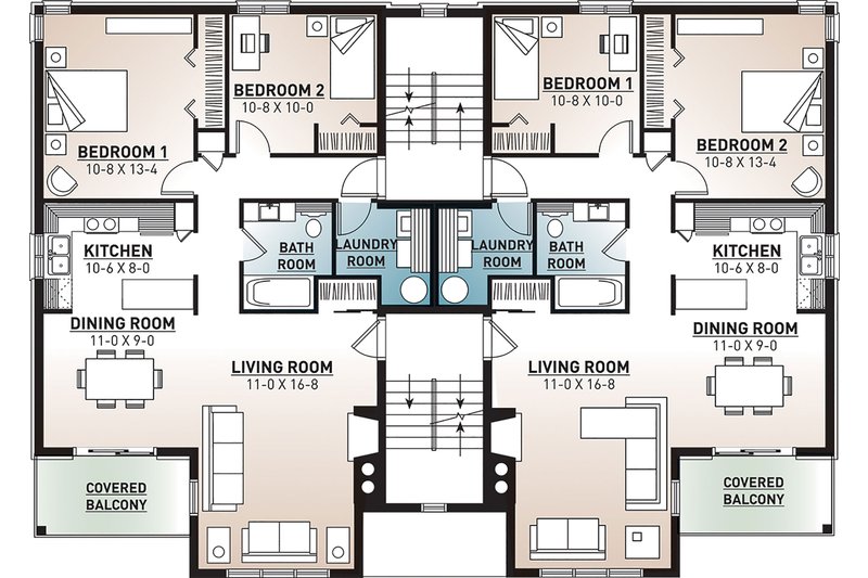 Dream House Plan - Floor Plan - Upper Floor for European House Plan #23-2050 - 2 bed, 1 bath
