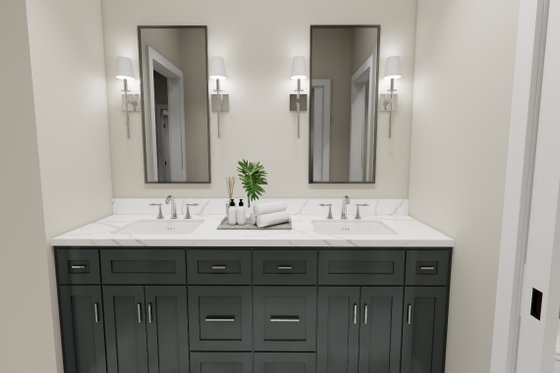 Interior - Bathroom 2 for Farmhouse House Plan #51-1390 - 3 bed, 2.5 bath