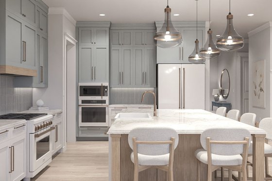 Interior - Kitchen 1 for Traditional House Plan #455-787 - 4 bed, 4 bath