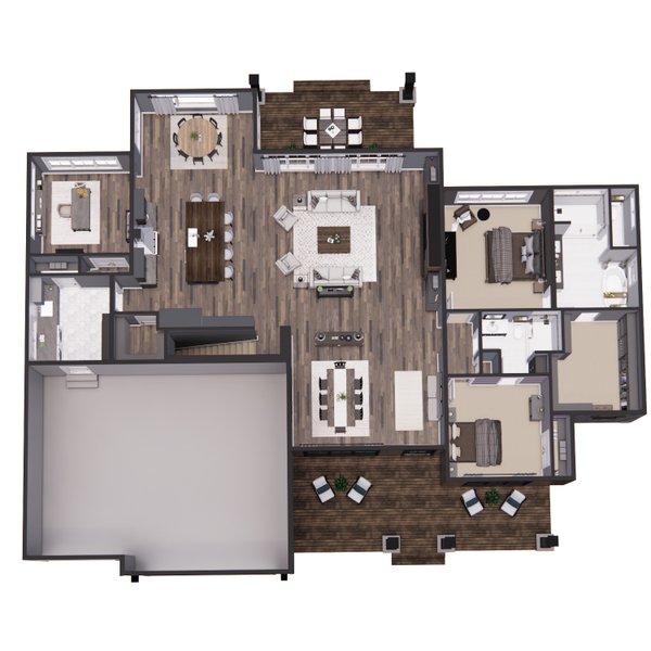 House Blueprint - Traditional Floor Plan - Main Floor Plan #51-1224
