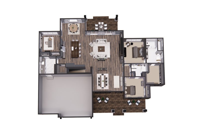 Dream House Plan - Floor Plan - Main Floor 1 for Traditional House Plan #51-1224 - 2 bed, 2 bath
