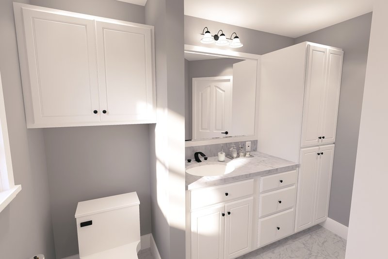 Architectural House Design - Interior - Bathroom for Country House Plan #44-203 - 2 bed, 1 bath