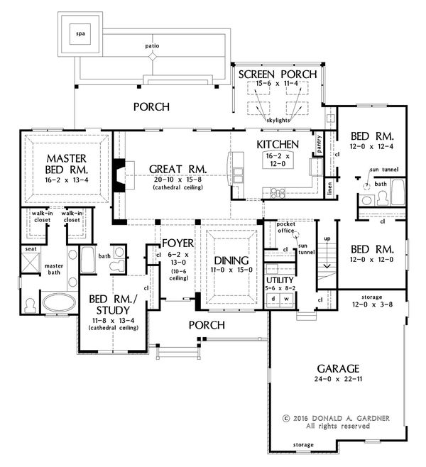 Architectural House Design - European Floor Plan - Main Floor Plan #929-1021