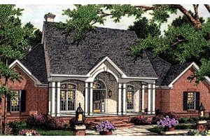 Southern Exterior - Front Elevation Plan #406-112