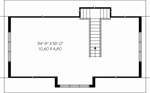 House Blueprint - Traditional Floor Plan - Upper Floor Plan #23-440