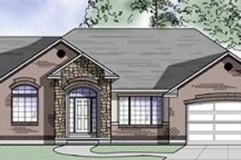 Home Plan - Ranch Exterior - Front Elevation Plan #5-120