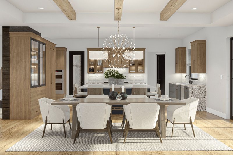 House Design - Interior - Dining Room 1 for Modern House Plan #455-520 - 5 bed, 4.5 bath