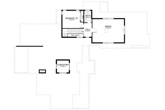 Floor Plan - Upper Floor for Craftsman House Plan #895-16 - 3 bed, 4 bath