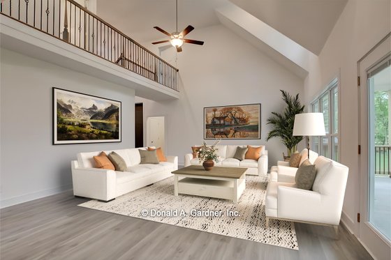 Interior - Family Room for Country House Plan #929-52 - 3 bed, 2.5 bath