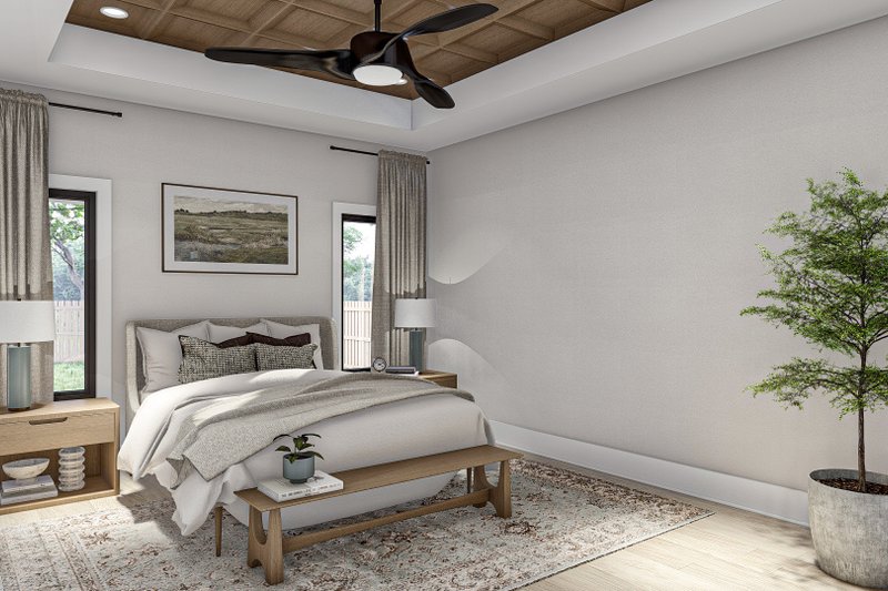 House Blueprint - Interior - Master Bedroom for Modern House Plan #455-556 - 3 bed, 2 bath