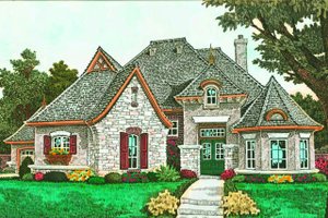 European Exterior - Front Elevation Plan #310-1293