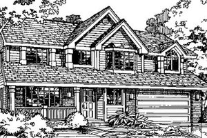 Country Exterior - Front Elevation Plan #320-363