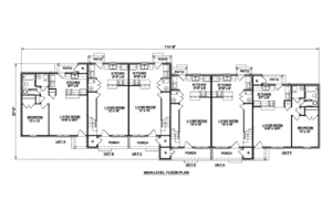 Floor Plan - Main Floor for Traditional House Plan #116-297 - 1 bed, 1 bath