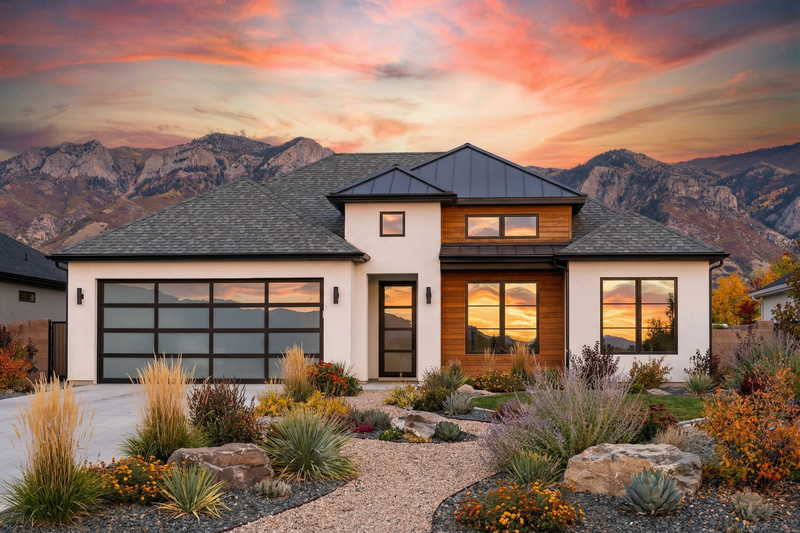 Prairie Style House Plan - 3 Beds 2 Baths 1713 Sq/Ft Plan #1096-115 Exterior