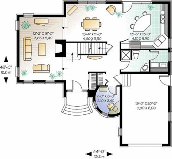House Design - European Floor Plan - Main Floor Plan #23-2155