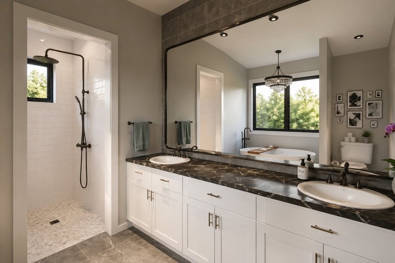House Blueprint - Interior - Master Bathroom for Contemporary House Plan #1064-514 - 6 bed, 5 bath