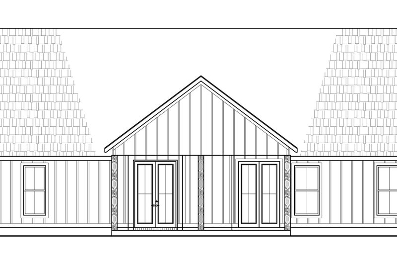 House Design - Exterior - Rear Elevation for Farmhouse House Plan #1074-111 - 4 bed, 2 bath
