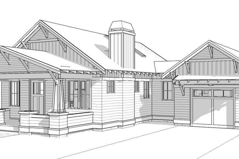 Craftsman Style House Plan - 2 Beds 2 Baths 1207 Sq/Ft Plan #895-156 ...