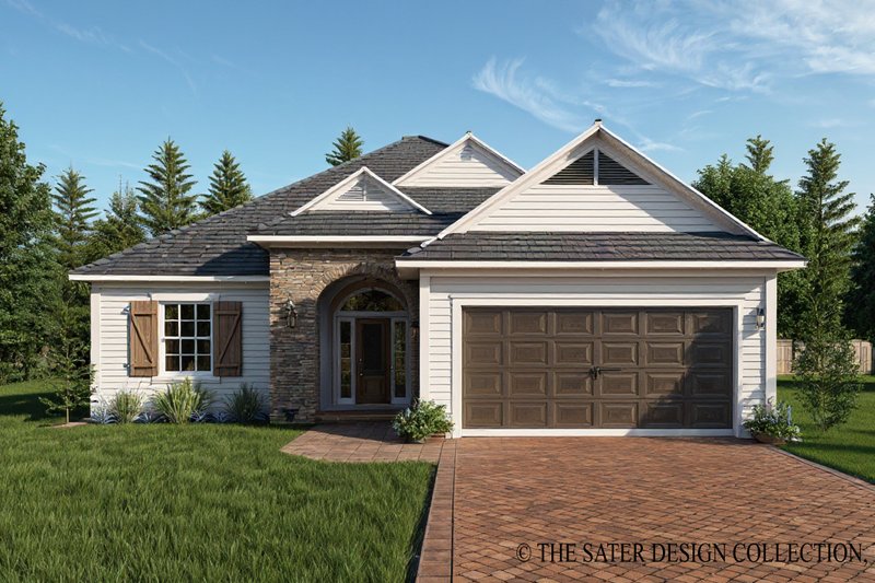 Ranch Style House Plan - 3 Beds 2 Baths 1462 Sq/Ft Plan #930-485 Exterior