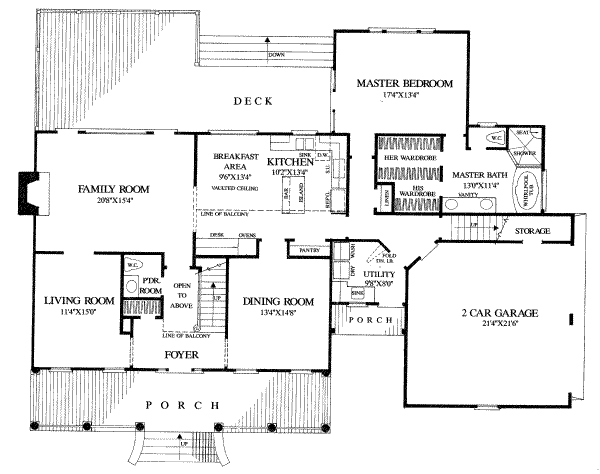 Architectural House Design - Country Floor Plan - Main Floor Plan #137-244
