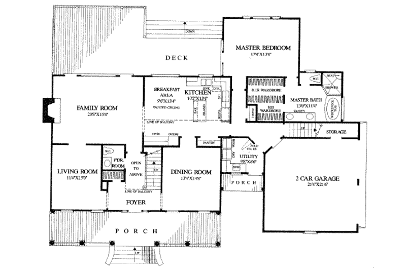 Home Plan - Floor Plan - Main Floor for Country House Plan #137-244 - 4 bed, 3 bath