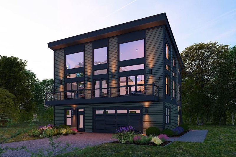 Architectural House Design - Exterior - Front Elevation 3 for Country House Plan #932-1299 - 3 bed, 2 bath