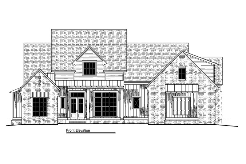 House Design - Exterior - Front Elevation 4 for Farmhouse House Plan #1081-34 - 4 bed, 4.5 bath