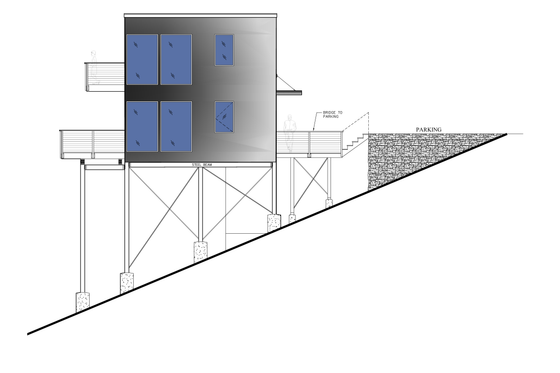 Exterior - Other Elevation 12 for Modern House Plan #123-125 - 2 bed, 2 bath
