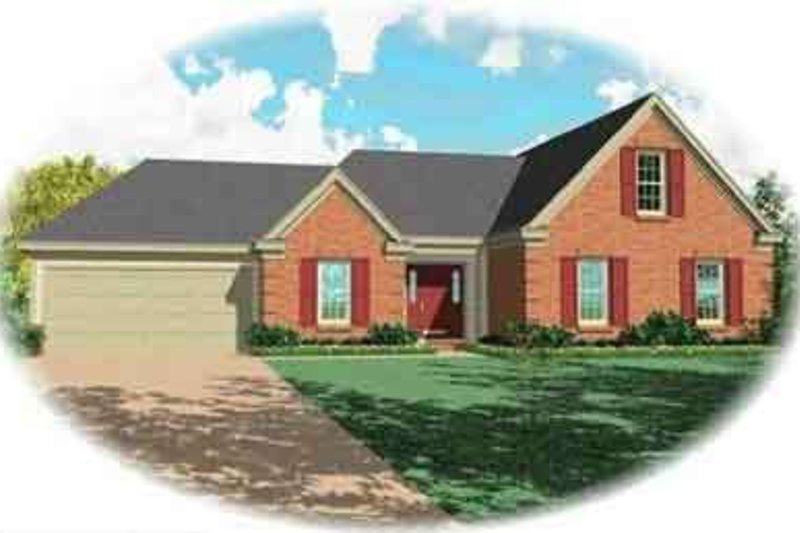 Traditional Style House Plan - 3 Beds 2 Baths 1609 Sq/Ft Plan #81-516