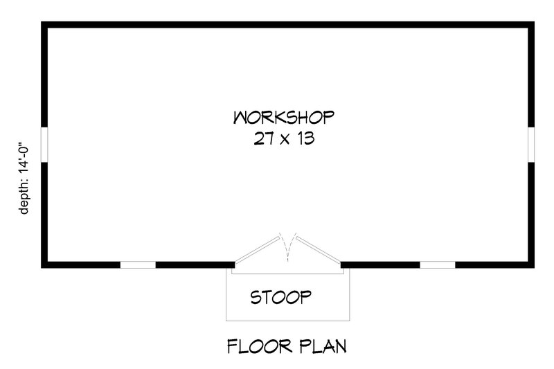 House Blueprint - Floor Plan - Main Floor for Craftsman House Plan #932-1261, 0 bath