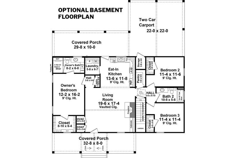 House Blueprint - Optional Basement