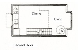 Floor Plan - Main Floor for Modern House Plan #511-3 - 1 bed, 1 bath