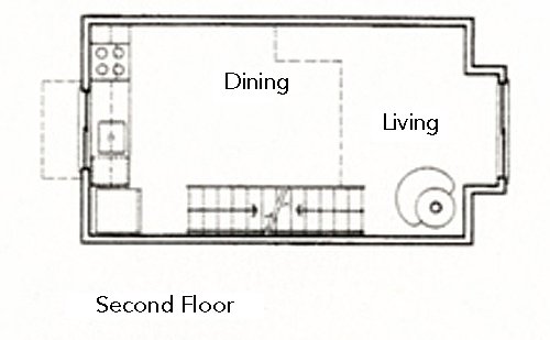Floor Plan - Main Floor for Modern House Plan #511-3 - 1 bed, 1 bath