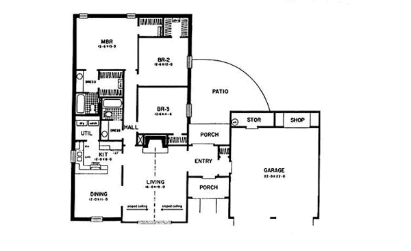 House Plan Design - Traditional Floor Plan - Main Floor Plan #36-117