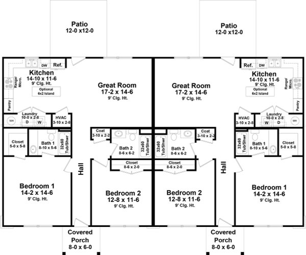 House Blueprint - Southern Floor Plan - Main Floor Plan #21-484