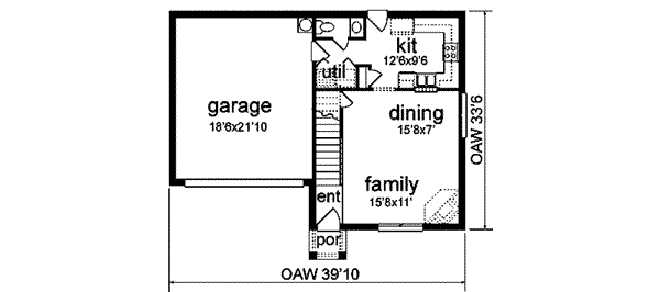 House Plan Design - Traditional Floor Plan - Main Floor Plan #84-116