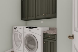 Interior - Laundry for Ranch House Plan #1060-103 - 3 bed, 2 bath