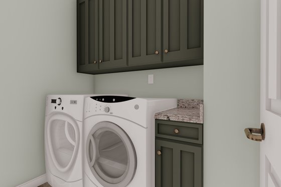 Interior - Laundry for Ranch House Plan #1060-103 - 3 bed, 2 bath