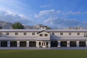 House Blueprint - Exterior - Front Elevation for Barndominium House Plan #1060-506 - 8 bed, 5 bath