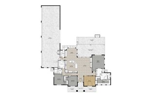 Floor Plan - Main Floor for Mediterranean House Plan #1110-34 - 3 bed, 3 bath