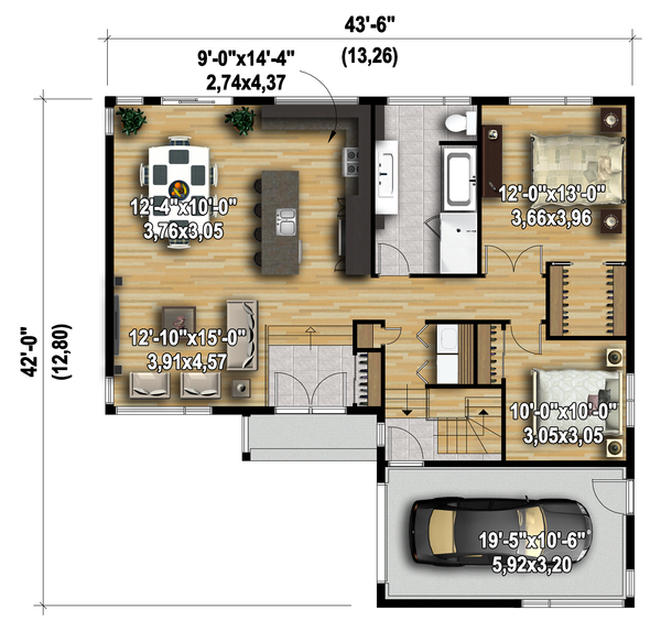 Home Plan - Contemporary Floor Plan - Main Floor Plan #25-4662
