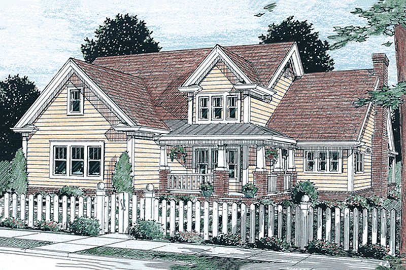 Home Plan - Craftsman Exterior - Front Elevation Plan #20-355
