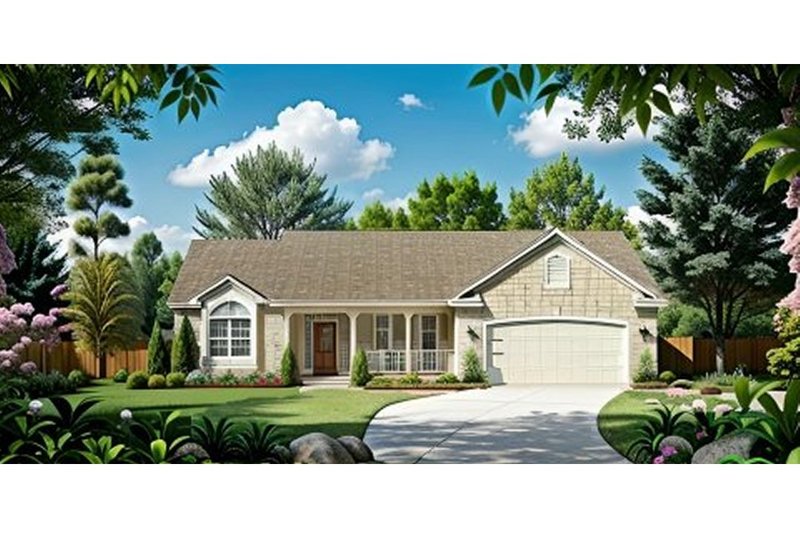 Home Plan - Traditional Exterior - Front Elevation Plan #58-110