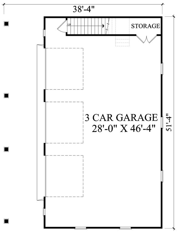 Architectural House Design - Floor Plan - Main Floor for Country House Plan #137-389 - 1 bed, 1 bath