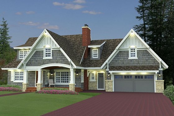 Craftsman style, Bungalow design, elevation