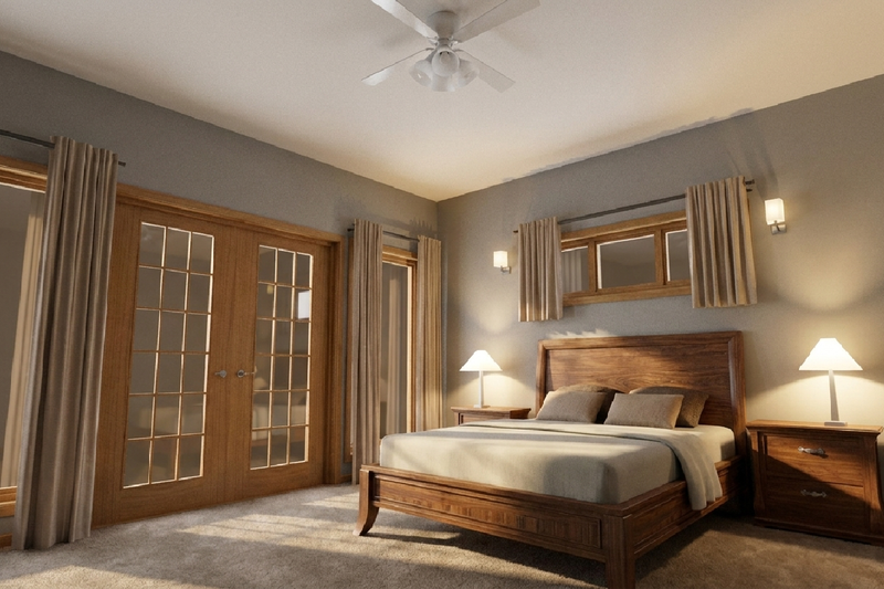 House Blueprint - Interior - Master Bedroom for Farmhouse House Plan #126-255 - 3 bed, 2.5 bath