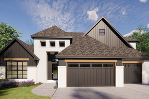 Exterior - Front Elevation 4 for Traditional House Plan #1098-14 - 4 bed, 3.5 bath